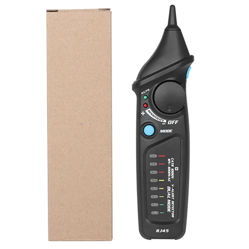 Voltage Tester Pen Dual Mode ManualAuto 12V-1000V Electrical Socket Wall AC Power Outlet Voltmeter Detector Sensor With LED (1)