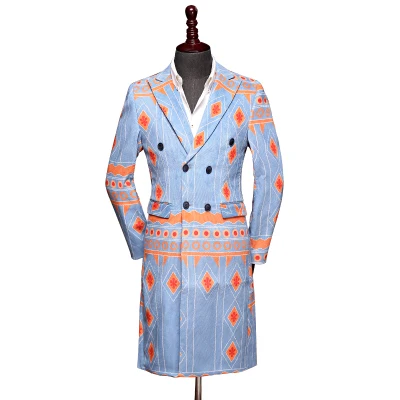 

Freeship 100%real ASIA SIZE mens long tuxedo jacket /event/studio/stage performance