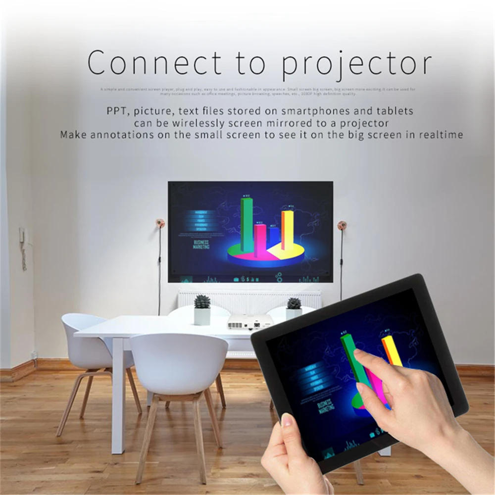 Беспроводной Wifi дисплей ключ HDMI 1080P HD Смарт экран Miracast Airplay для IPhone X 6 7 8 Apple TV USB C к