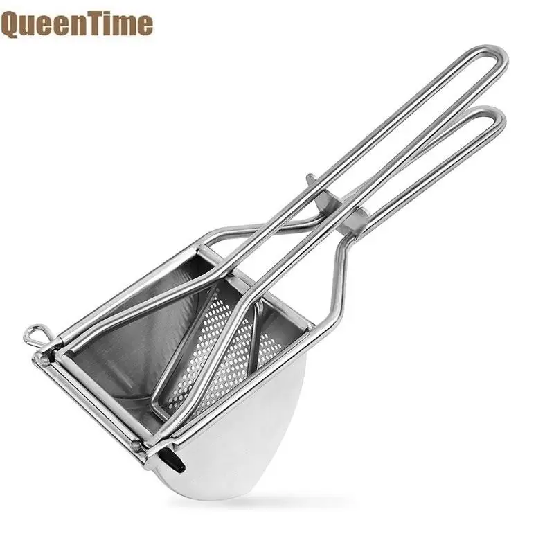 QueenTime Stainless Steel Potato Masher Manual Potatoes Ricer Pumpkin