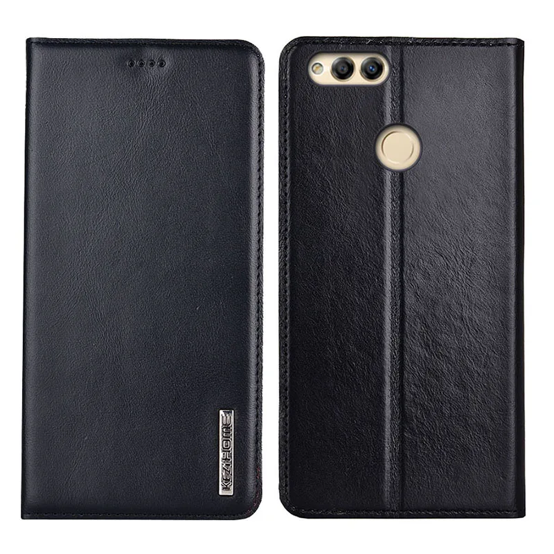 Aliexpress.com : Buy for Huawei Honor 7X Case Flip Genuine Leather Soft ...