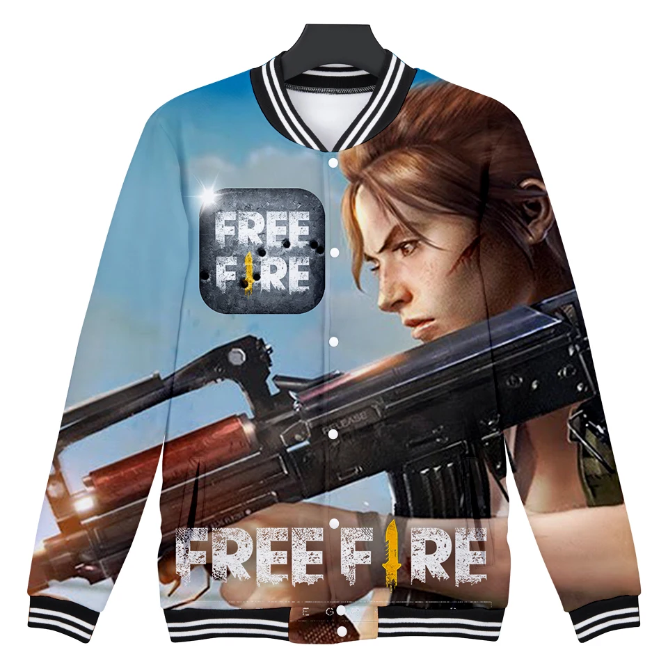 Frdun Tommy 3D Free Fire бейсбольная куртка Kpop Стиль Повседневный мягкий v-образный вырез Горячая игра колледж Стиль Плюс Размер куртка