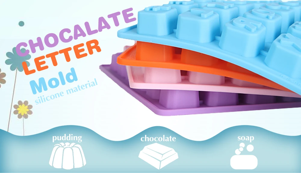 Инструменты для выпечки 5 шт./лот торта формы букв Силиконовый Шоколад Алфавит пресс-форма для льда конфеты DIY Подарочный чайник пресс-форм