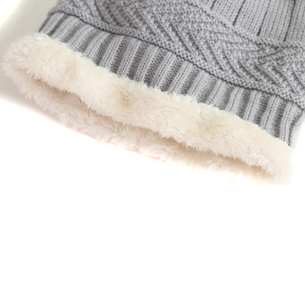 Осень зима Детская шапка шапки вязаный шерстяной Теплый шарф толстый ветрозащитный Балаклава Multi функциональная шапка воротник набор для