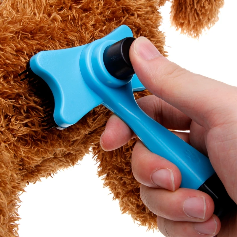 

Pet Dog Cat Grooming Self Cleaning Slicker Brush Comb Hair Fur Shedding Tool Efficient Pet Grooming Dogs Bath cleaning Supplies