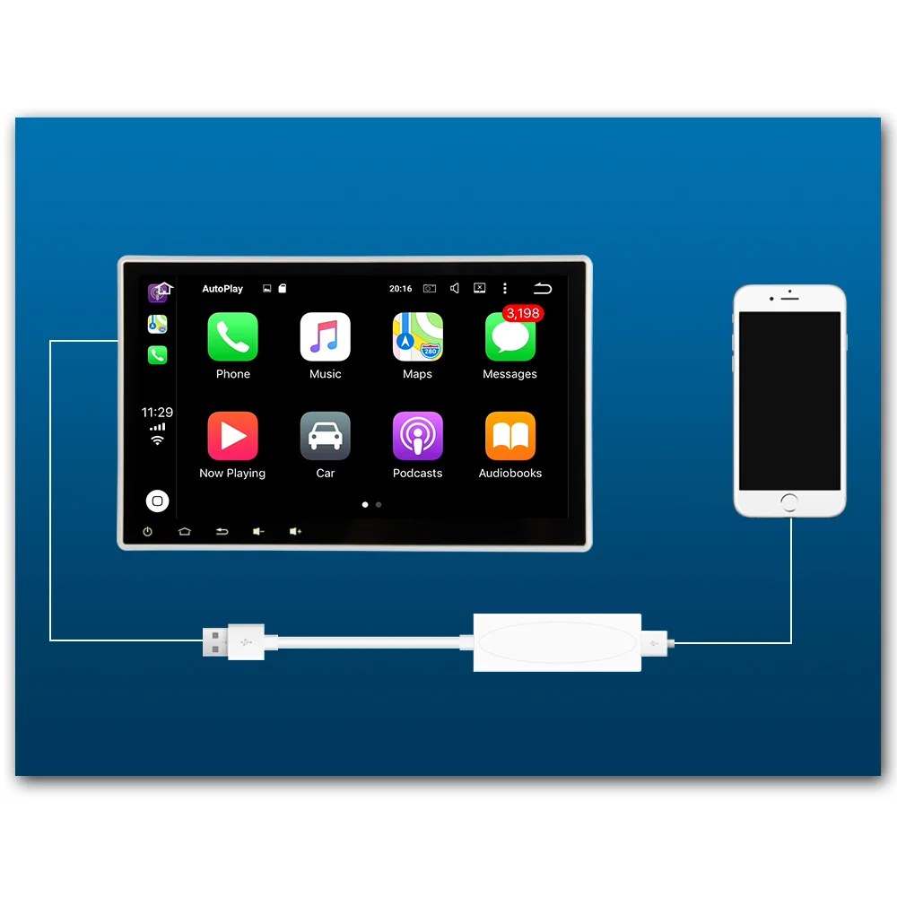 Яж USB Carplay палка с Android для авто Android устройства USB использовав интеллектуальную связь Smart Link Apple CarPlay донгл для Android проигрыватель