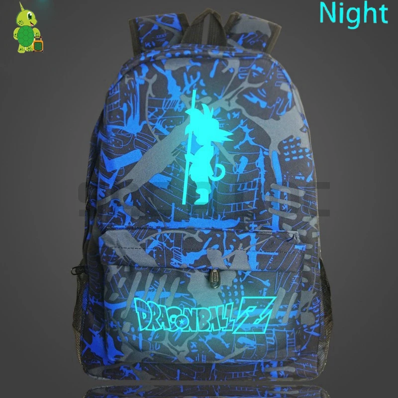 Светящийся холщовый рюкзак с драконом, Супер Саян Гоку, Вегета, школьные сумки для подростков, мальчиков и девочек, рюкзак для ноутбука, дорожные сумки - Цвет: 13