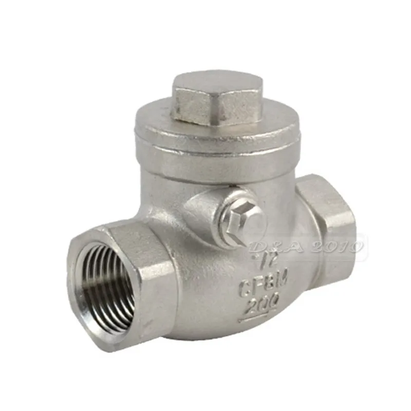 Fittings 1 Inch BSP Female Thread 201 Stainless Steel Swing Horizontal Check Valve DN25 Non-Return Valve Specification : 1 BAIJIAXIUSHANG-TIES Valves Fittings 1 Inch BSP Female Thread 201 Stainless Steel Swing Horizontal Check Valve DN25 Non-Return Valve Specification : 1 BAIJIAXIUSHANG-TIES Valves