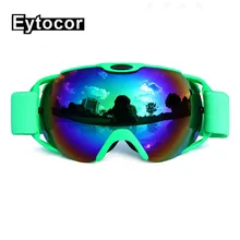 Двойные сферические линзы лыжные снежные очки TPU рамка зимние спортивные Лыжные Сноуборд снегод очки мужские и женские EYTOCOR