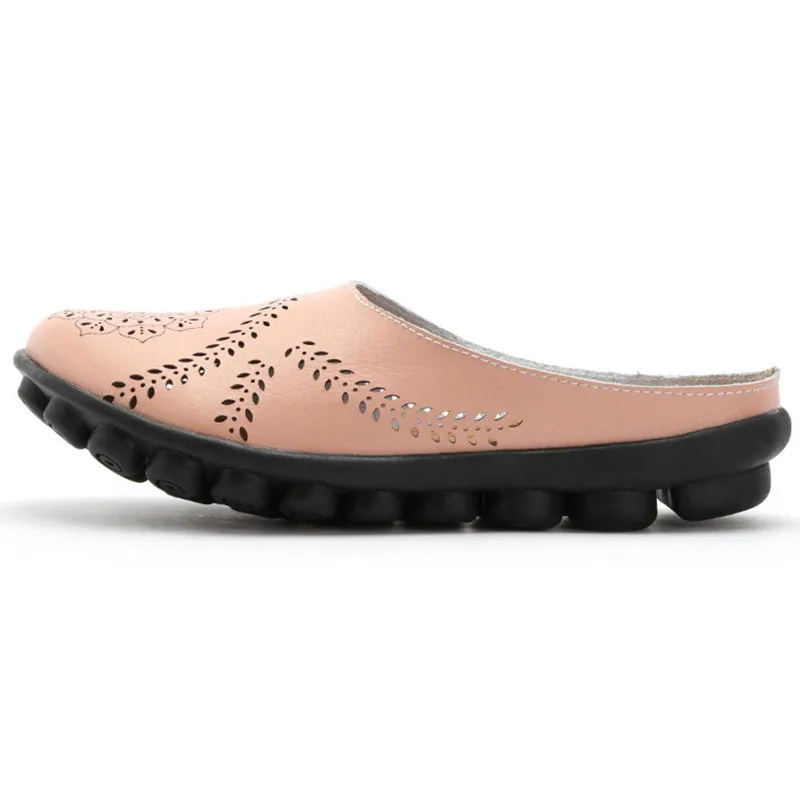 

women Genuine leather Fashion casual ladies loafers solid female shoe Soft
