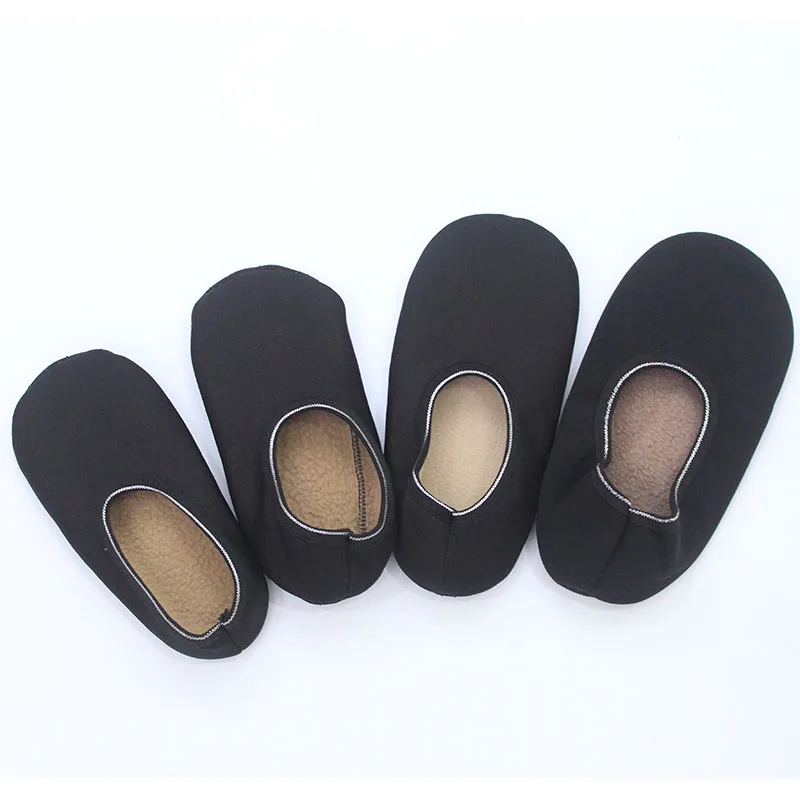 

1 pair New Lady Men soft dispensing antiskid big size floor socks thermal thickening velvet black Home low short sock yogo dance