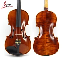 TONGLING Hand-craft Advanced Violin Oil Varnish Naturel Flamed Maple Violin 4/4 Spruce Plate Ebony Parts w/ Bow Case Tuner irin 4 4 wood maple electric violin fiddle with ebony fittings cable headphone case black