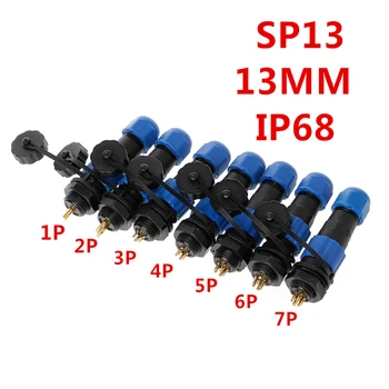 

Waterproof Connector SP13 13mm Type 2 3 4 5 6 7Pin IP68 Cable Connector Plug And Socket Aviation Plug SP1310 Power Wire Cable