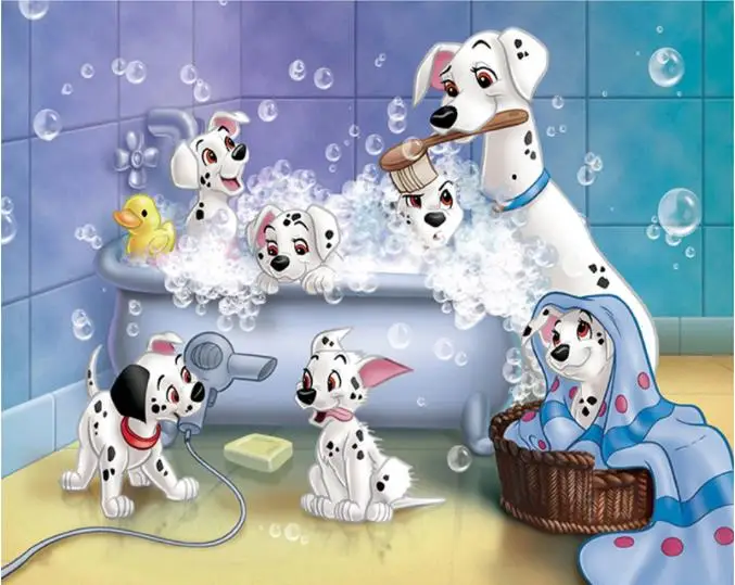 

Diamond Painting Full Square/Round Drill 5D Daimond Painting"101 Dalmatians Dog Animal"Mosaic Rhinestone Cross Stitch Kids Gift