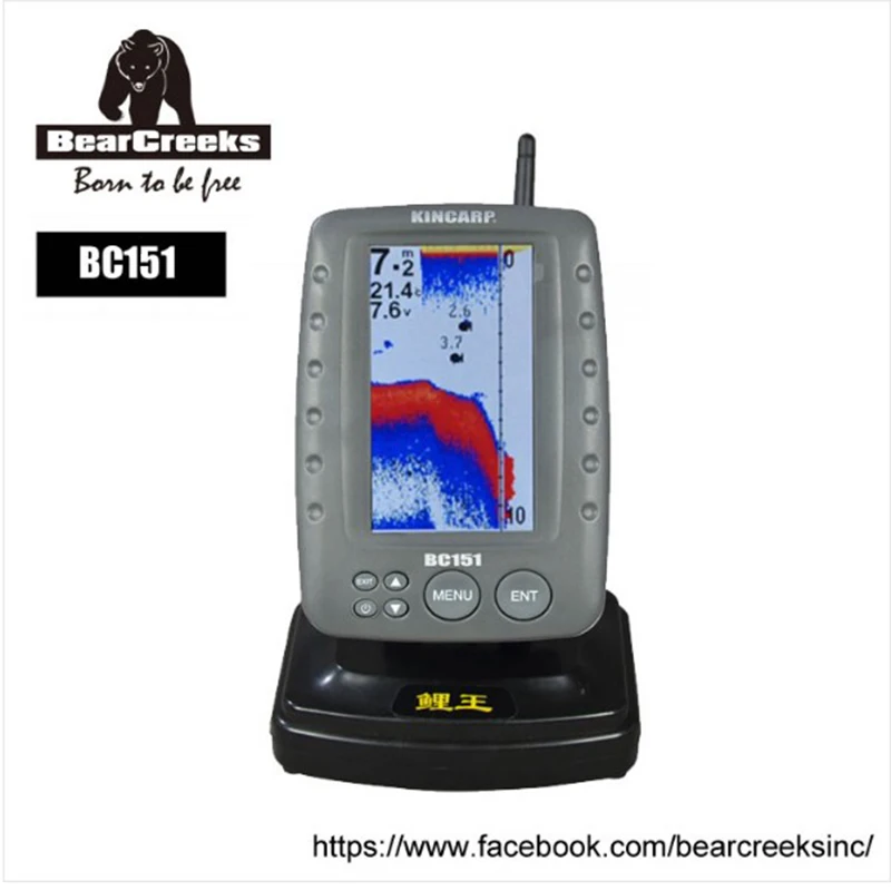 BearCreeks الرقمية صياد السمك BC151 اللون شاشة fishingfinder BearCreeks baitboat مخصصة