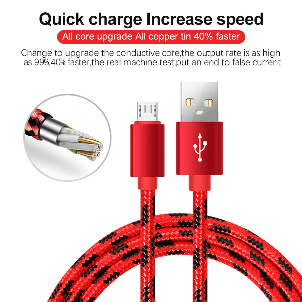 أولاف 1 m/2 m/3 m المصغّر usb كابل شحن سريع لل xiaomi samsung huawei الهاتف المحمول شاحن usb C ل كابل iphone
