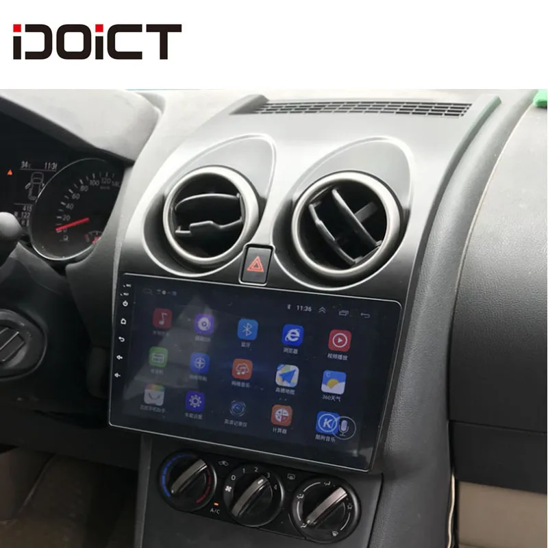Top IDOICT Android 8.1 IPS 2G+32G  Car DVD Player GPS Navigation Multimedia For Nissan Qashqa Radio 2007-2015 car stereo 2