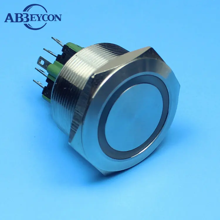 30mm Anti Vandal big IP67 switch momentary led O Ring Illuminated
