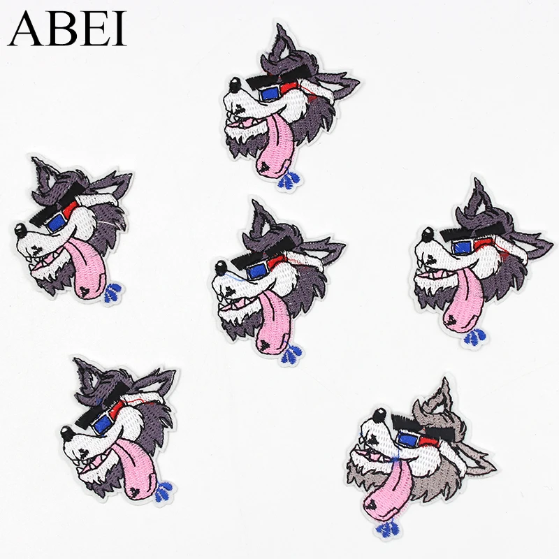 

10pcs/lot Iron On Wolf Patches for Clothes Jeans Handmade Sewing Apparel Appliques Diy Coats Stickers Backpack Repair Badge