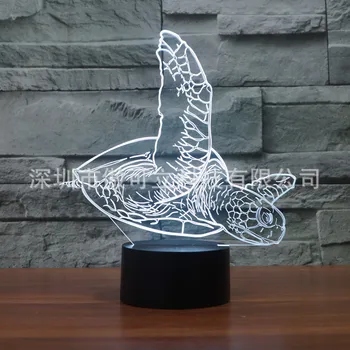 

New Turtle Shape Usb 3D Light Colorful Touch LED Visual Light Gift Atmosphere Table Lamp