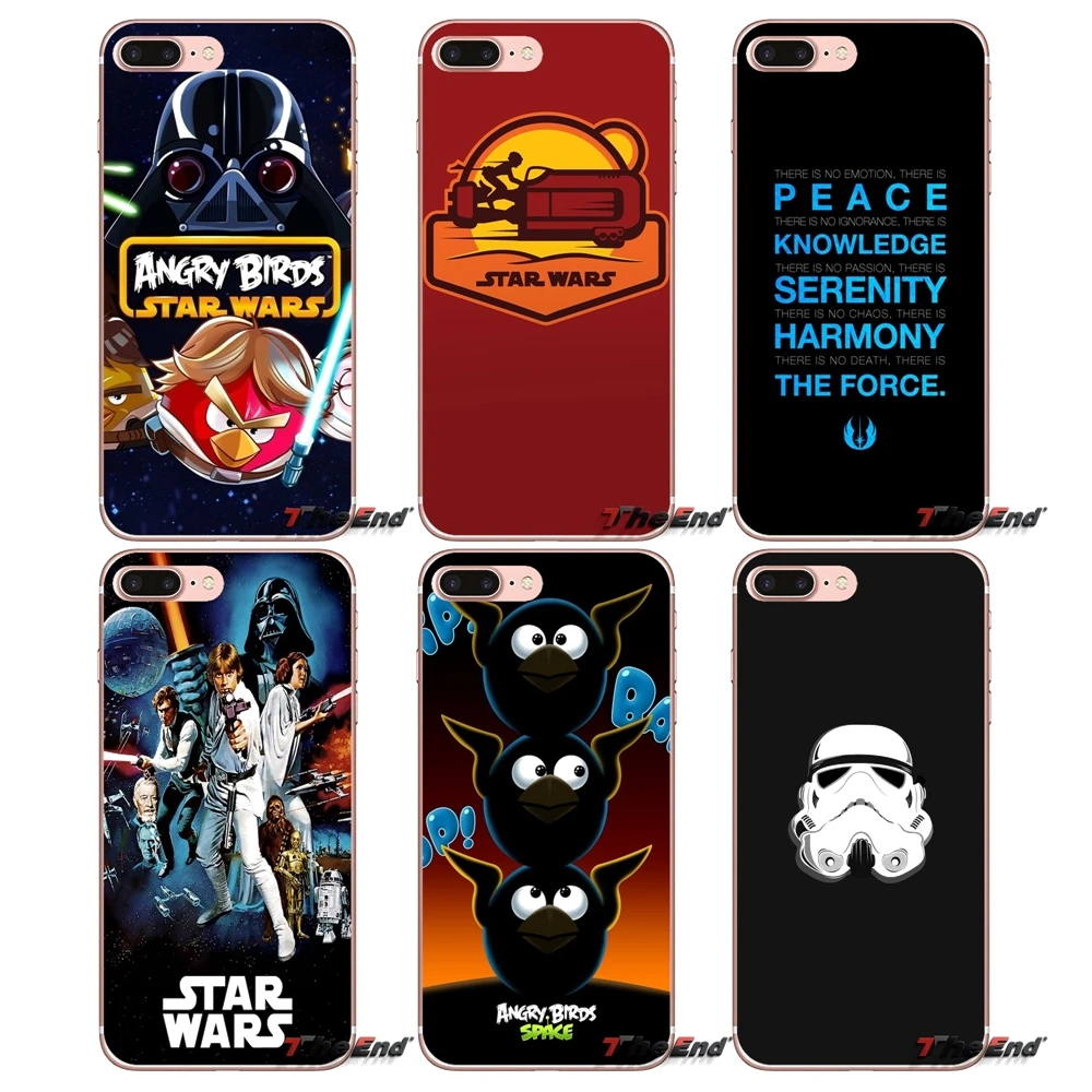 TPU Transparent Cases For Xiaomi Mi6 Mi 6 A1 Max Mix 2 5X 6X Redmi Note 5 5A 4X 4A A4 4 3 Plus Pro Birds Star Wars Luke And Leia | Мобильные