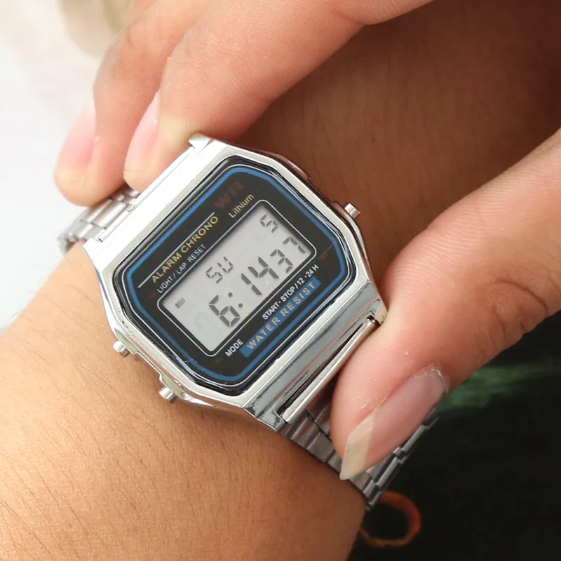 how to set a digital wrist watch