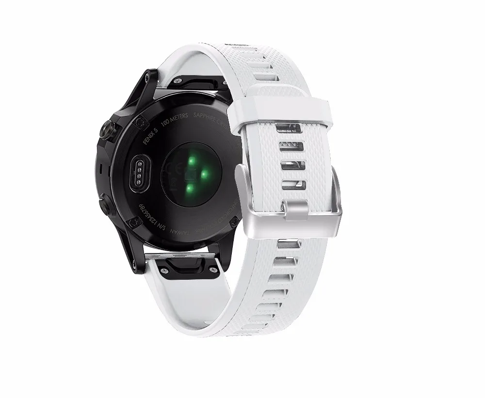 UIENIE 12 видов цветов из мягкого силиконовый браслет сменный Браслет для часов для Garmin Fenix 5 smart watch 22 мм браслет