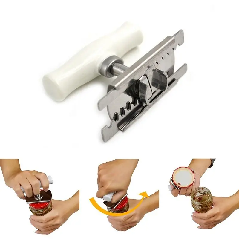 Adjustable Can Opener Stainless Steel Manual Can Jar Opener Bottle Lid
