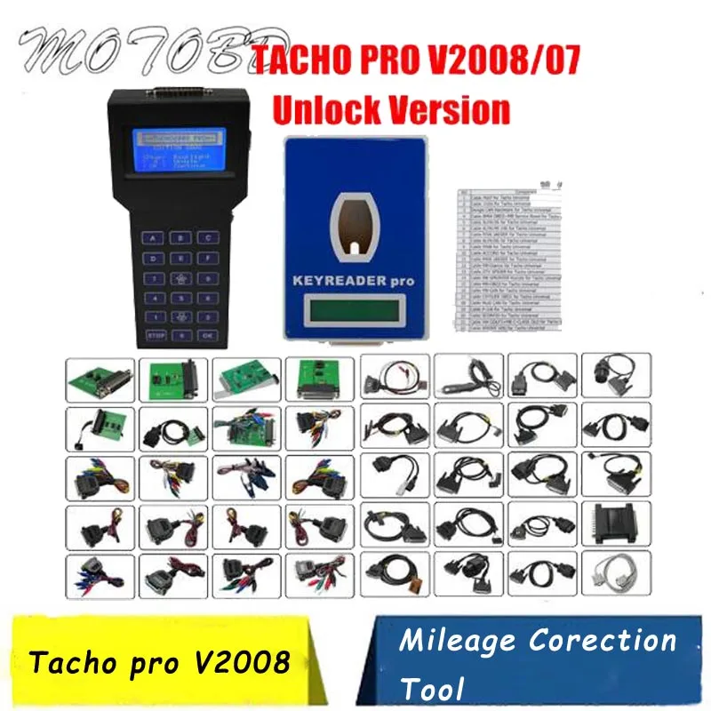 EEPROM программирования TACHO PRO Plus V2008 июля автопрограмматор одометром и пройденное расстояние в милях коррекции Tacho Pro 2008 работает мульти-машины