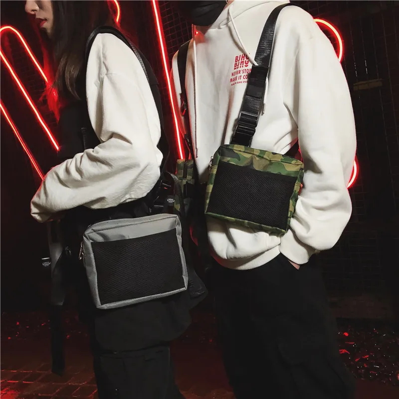 Mihaivina унисекс Оксфорд два кармана Женская поясная сумка мужская тактическая функциональная хип-хоп Уличная сумка Жгут нагрудная сумка