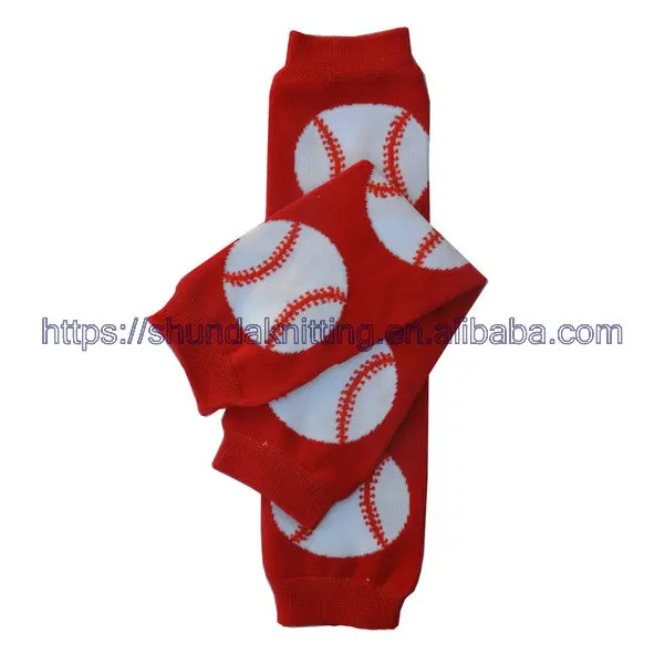 Free Shipping Red Baseball Print Baby Girl Boy Toddler legwarmers/ Kids