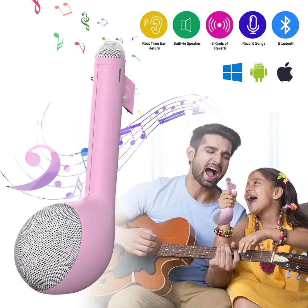 Портативный Беспроводной караоке микрофон с Bluetooth Динамик КТВ партия дома пение музыкальная игрушка для детей лучший подарок для детей