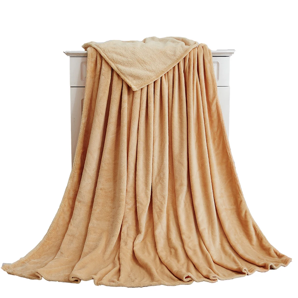 

Soft Warm Fluffy Fuzzy Flannel Blankets For Beds Solid Color Mink Throw Winter Bed Sheet Sofa Cover Couch Plane Travel Blankets