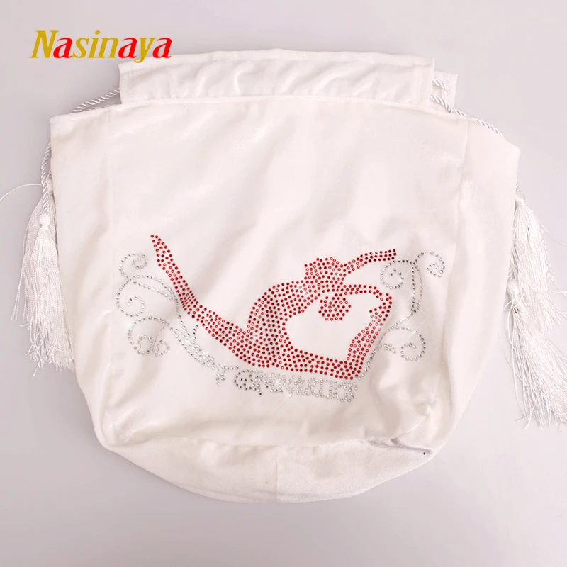Multicolor Rhythmic Gymnastics Ball Bag Rg Professional Protection Red Velvet Fabric Accessories Gym Girl Rhinestones