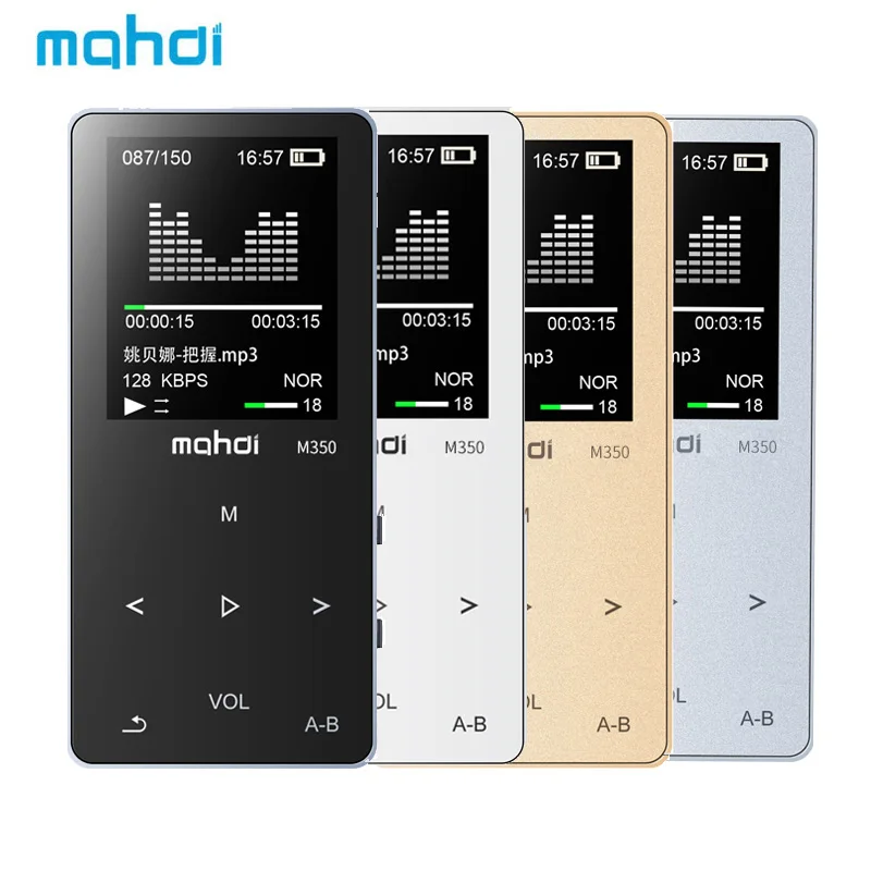 

Mahdi M350 Metal Sport MP3 8GB HIFI Music Player 1.8" Screen Built-In Speaker Support FM Radio E-book A-B Repeat Recording