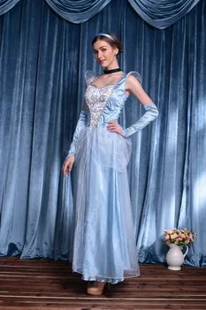 

Woman Cinderella Dress Snow White Costumes Deguisement Princess Cosplay Dresses Christmad Party Long Gown Halloween Costumes