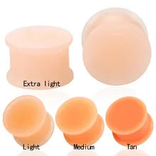 1 пара Акриловая Двухсторонняя расклешенные полые тоннель для ушей, штекер уха, пирсинг, экспандер ювелирные изделия Earlet датчики серьги, ювелирное изделие для тела