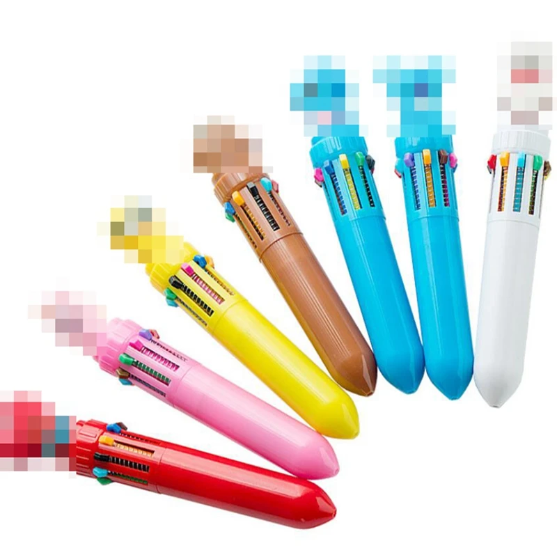

8 Style BTS BT21 Bangtang Boys Marker Multicolor Ballpoint Pen Multifunction 10 In1 Colorful Stationery School Supply For Child