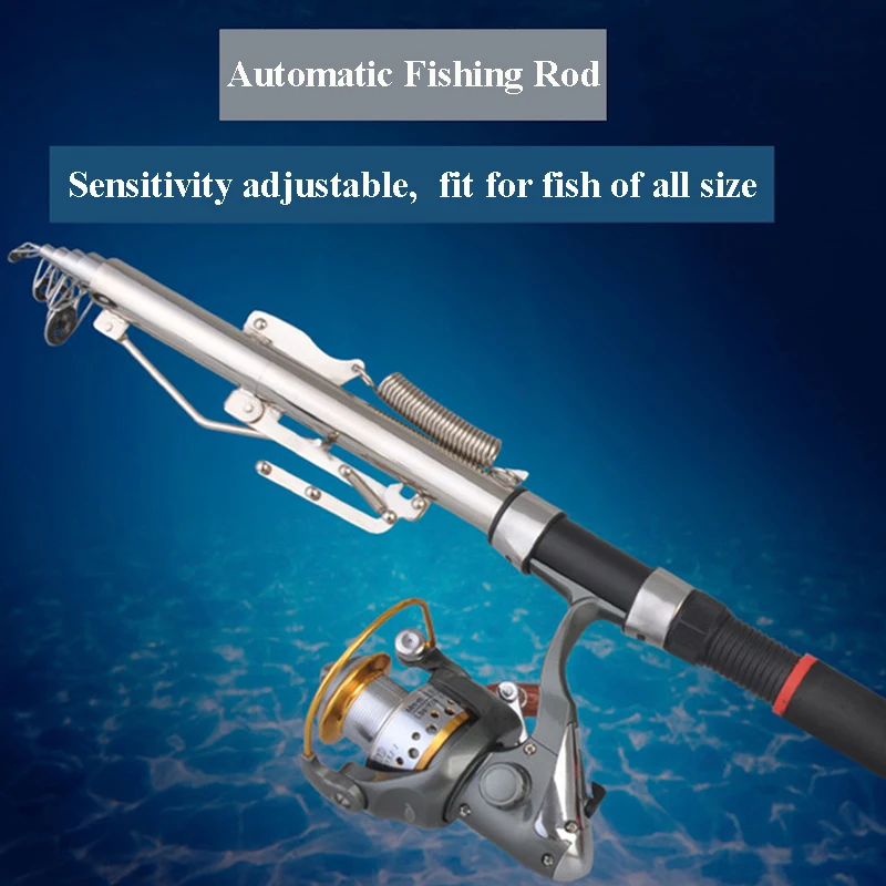 Desencadear e Ponta up a Vara Vara para Ligar o Peixe Vara de Pesca Martim pescador Inteligente Automático 2.7 m Isca Mordida Irá para Ligar o Peixe Automaticamente 8 haste para gancho o peixe automaticamente