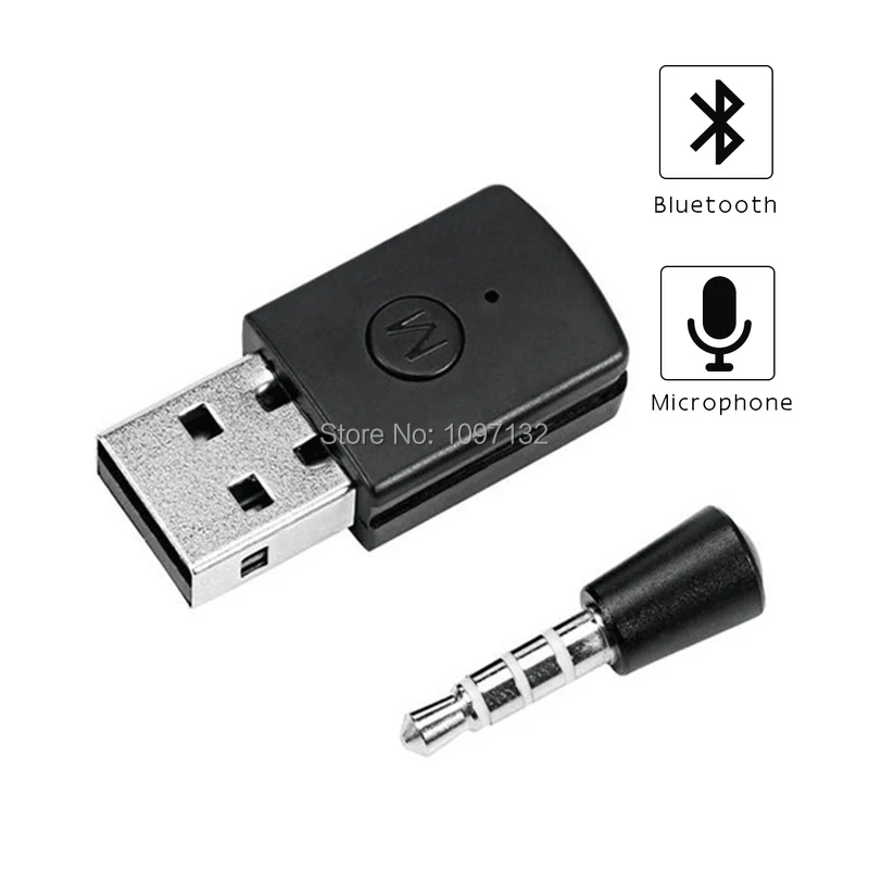 3.5mm Bluetooth 4.0 EDR USB Wireless Dongle USB Adapter for PS4 Bluetooth Headsets Headphones (1)