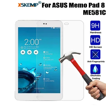 

XSKEMP 9H Hardness Tablet Tempered Glass For ASUS Memo Pad 8 ME581C Anti-Explosion Ultra Clear Screen Protector Protective Film