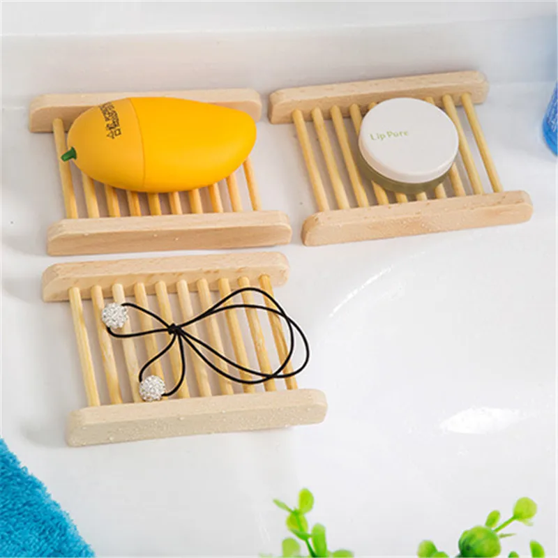 500pcs/lot Wholesale Wooden Soap Dishes Bathroom Soap Tray Soap Holder