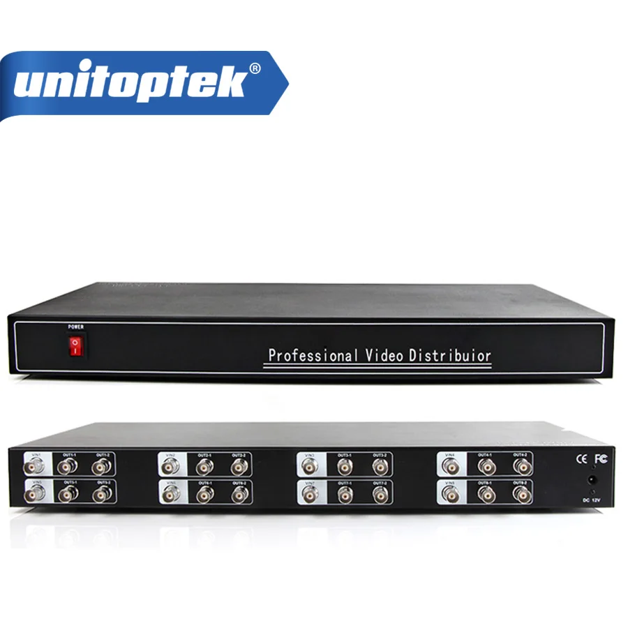

High Definition Video Splitter/Distributor 8 Points 16 Output,Support AHD,HDCVI,HDTVI Camera BNC In&Out Distance Max to 300-600M