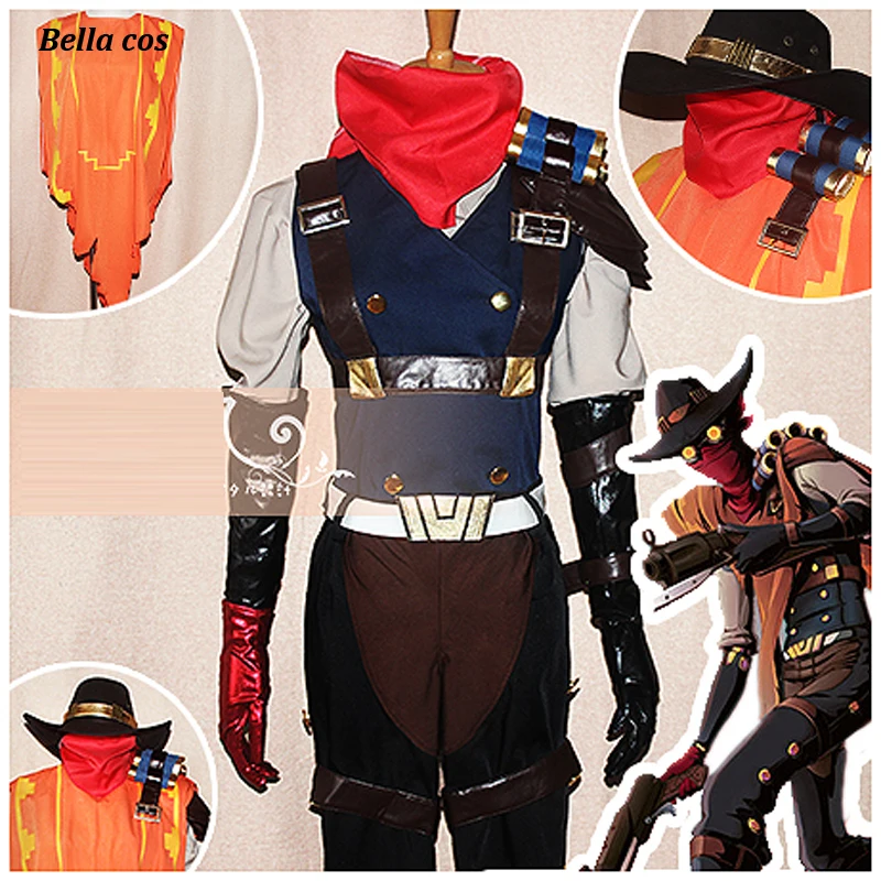 

LOL Virtuoso Khada Jhin cosplay costume shirt vest cloak pants hat full sets uniform Carnival Halloween Anime clothes outfit cos