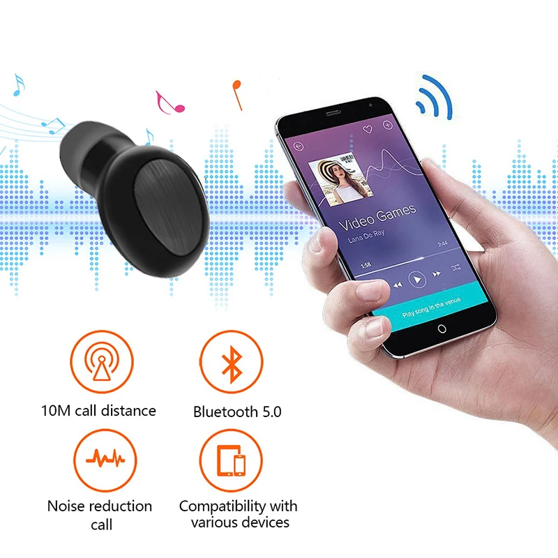 Bluetooth 5 0 наушники TWS беспроводные Blutooth Handsfree спортивные игровая гарнитура телефон