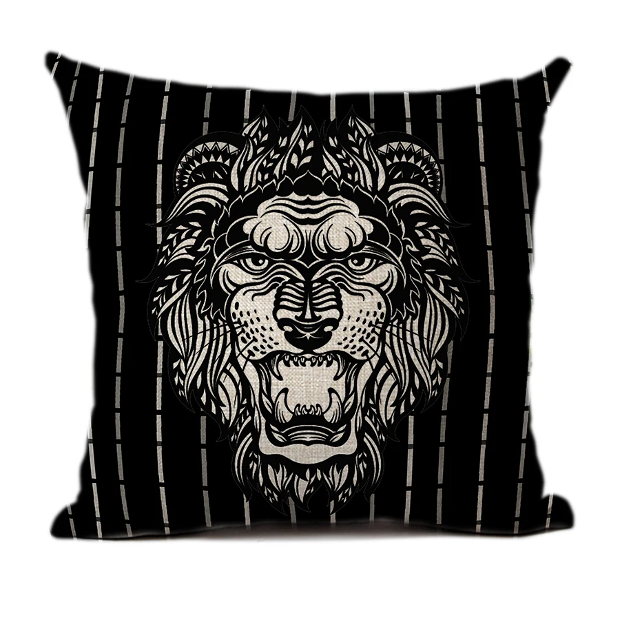 Tiger Throw Pillowcase 45x45cm Striped Geometric Background Pattern Decoration Zebra Red/black Yellow Car Sofa Cushion Cover Tiger Throw Pillowcase 45x45cm Striped Geometric Background Pattern Decoration Zebra Red/black Yellow Car Sofa Cushion Cover