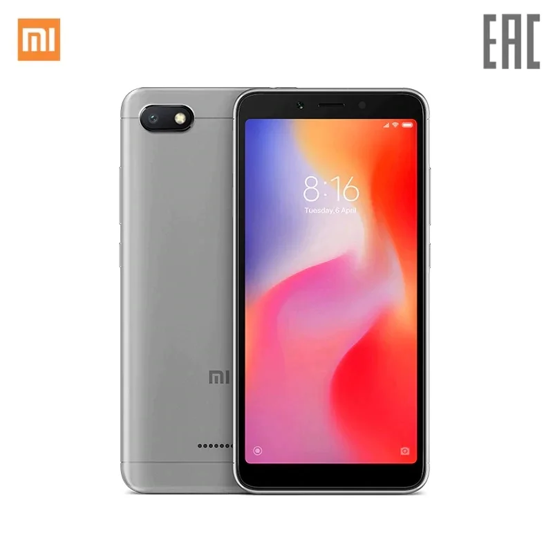 Xiaomi Redmi 6A RU 16 ГБ, Доп. скидка 3% при заказе от 3 шт.[официальная гарантия, быстрая ] - Цвет: Серый