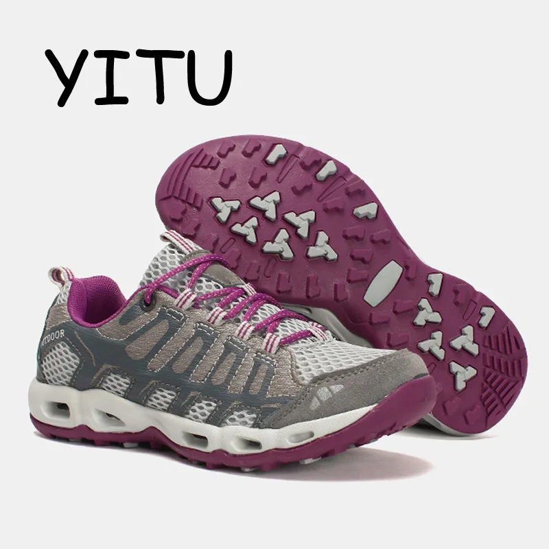 

YITU 2018 Breathable Mesh Water Shoes Sport Women Summer Beach Shoes Outdoor Aqua Shoes Sandals Walking Sneakers Swimming Brand