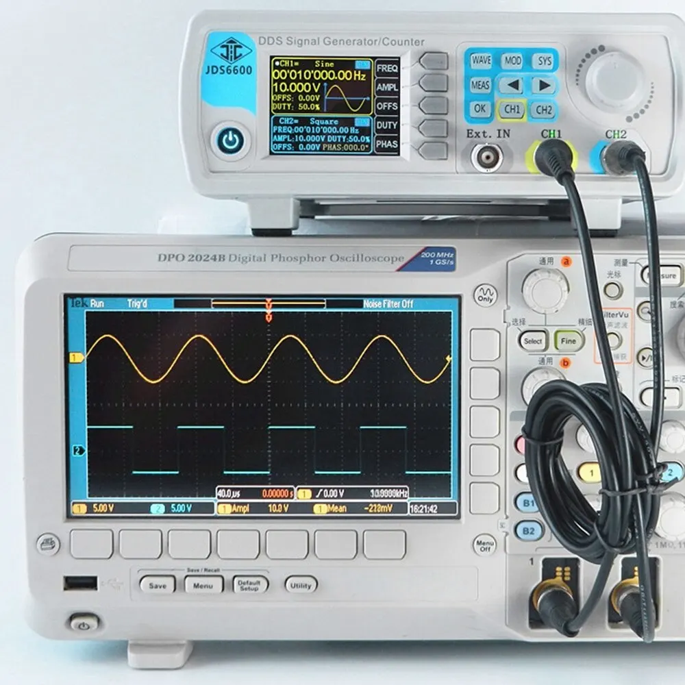 Цифровой генератор сигналов 2-канальный DDS Функция произвольной формы генератор импульсов частотомер 1Hz-100 МГц 200MSa/s 15 МГц