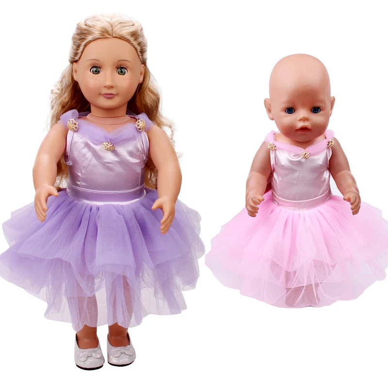 American Girl Dress with Purple Flower